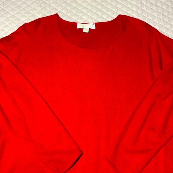 MICHAEL Michael KORS True Red Tunic Sweater. Large. - Picture 4 of 8